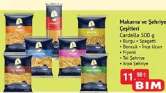CARDELLE MAKARNA VE ŞEHRİYE ÇEŞİTLERİ 500 G